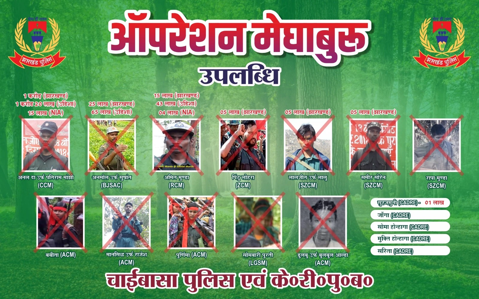 पश्चिमी सिंहभूम नक्सल उन्मूलन अभियान | Jharkhand News | Bhaiyajii News