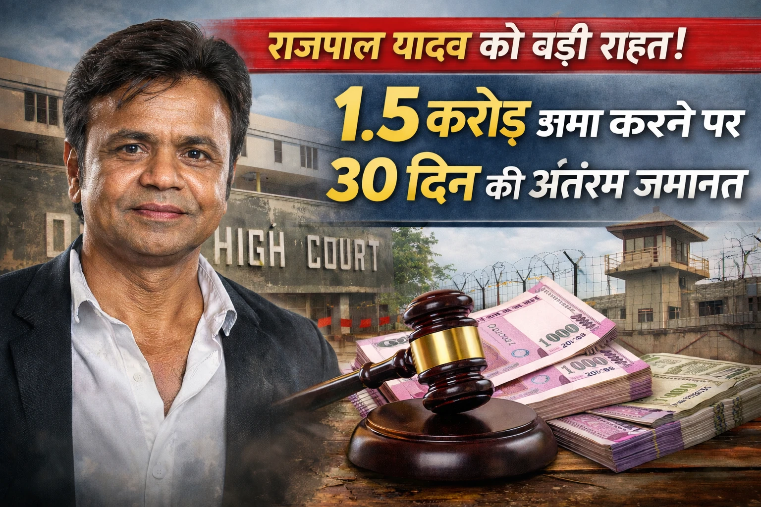 Rajpal Yadav interim bail | Bhaiyajii News