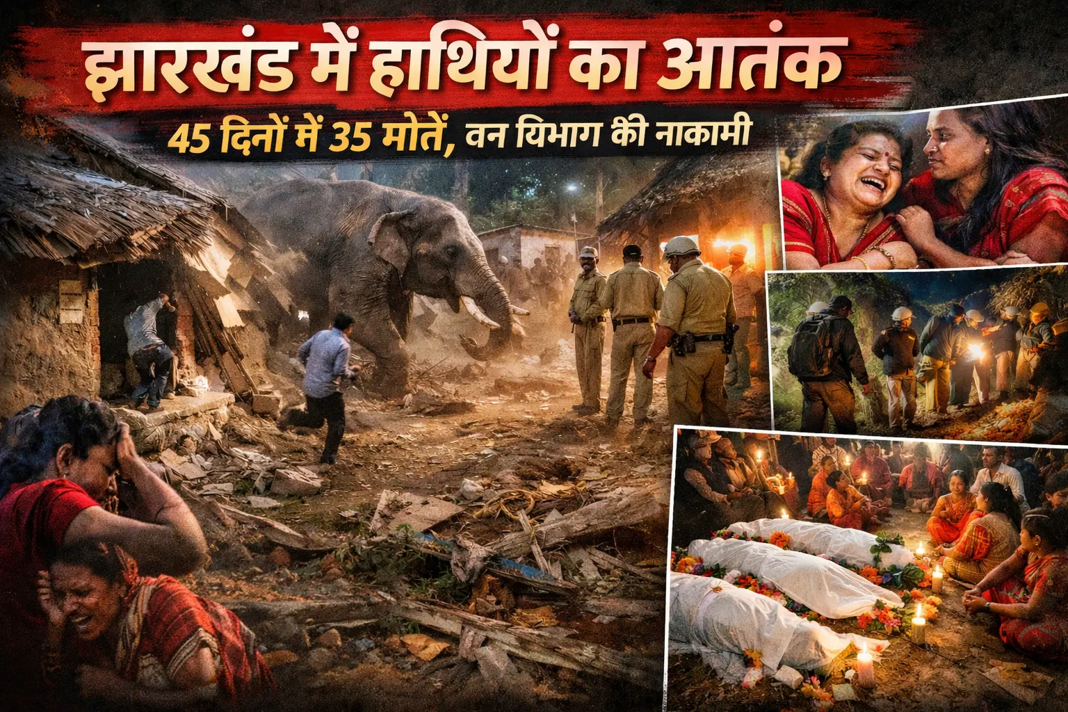 झारखंड में हाथियों का आतंक | Jharkhand News | Bhaiyajii News