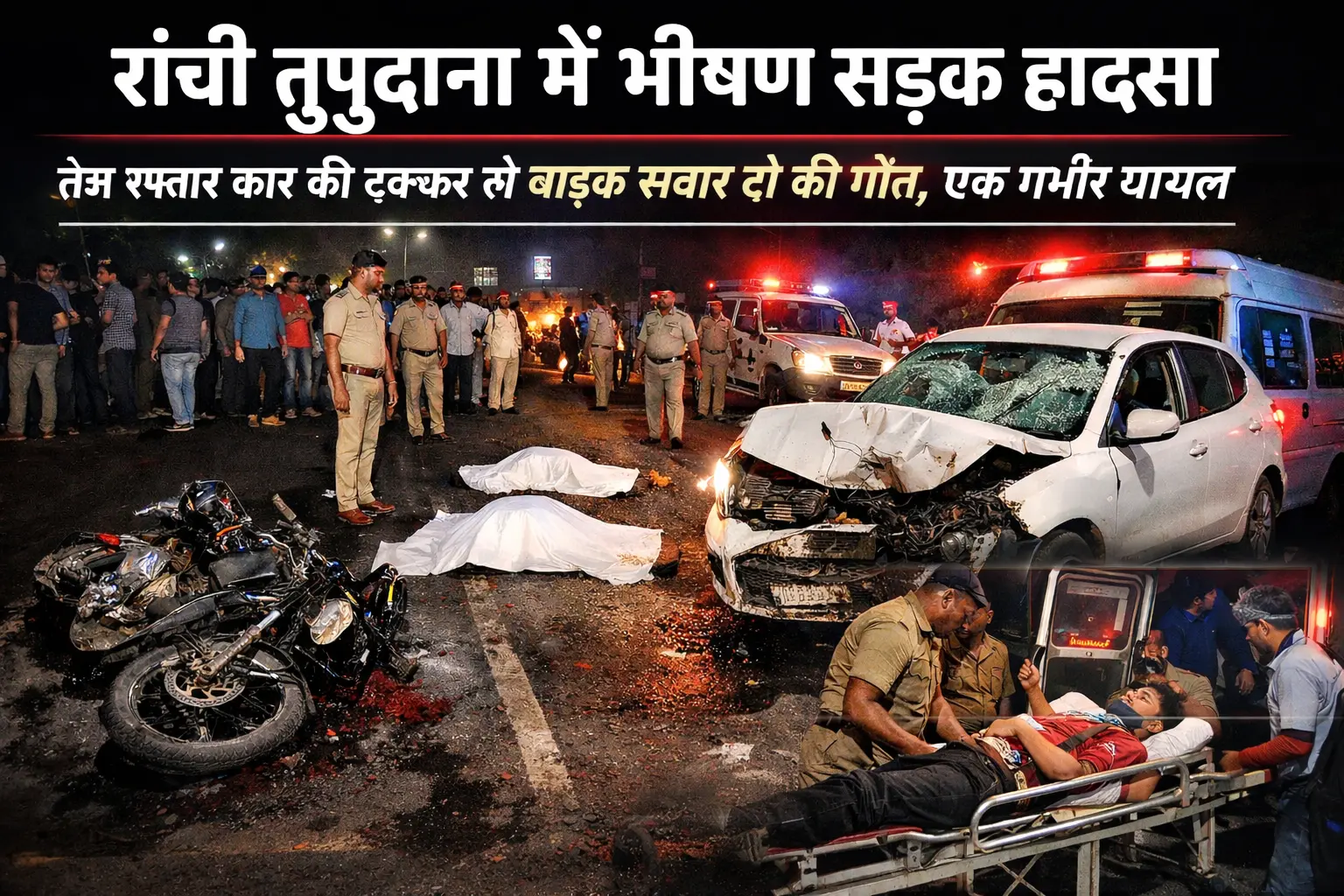 रांची तुपुदाना सड़करांची तुपुदाना सड़क हादसा |Jharkhand News | Bhaiyajii News हादसा Jharkhand News Bhaiyajii News