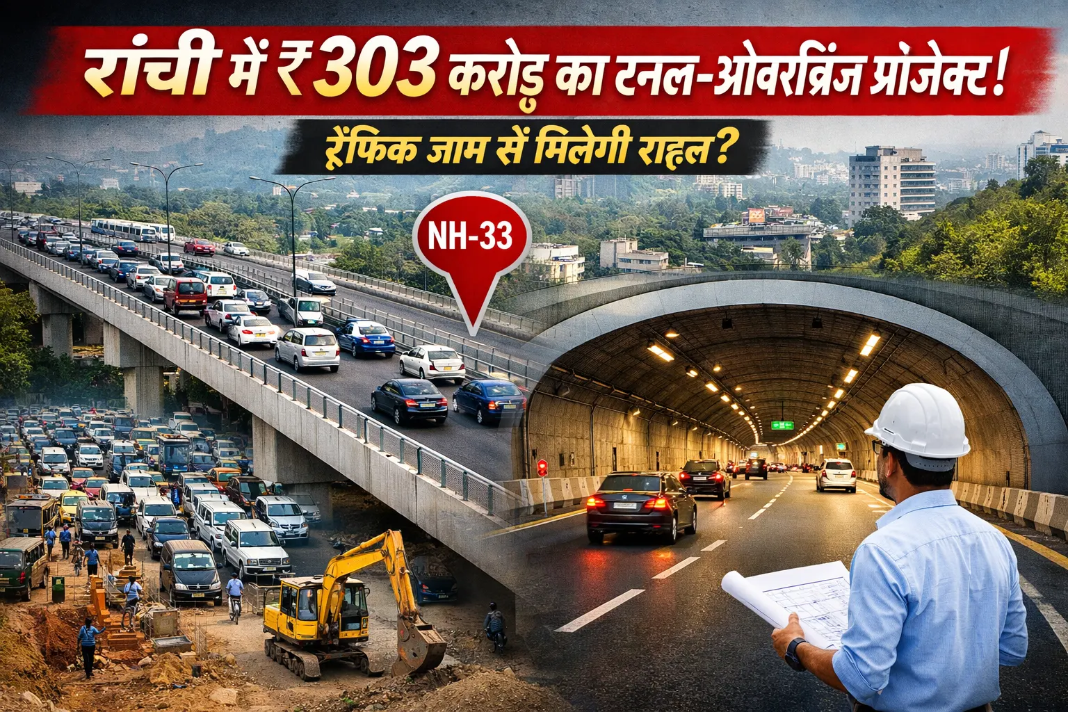 Ranchi Tunnel Overbridge Project | Jharkhand News | Bhaiyajii News