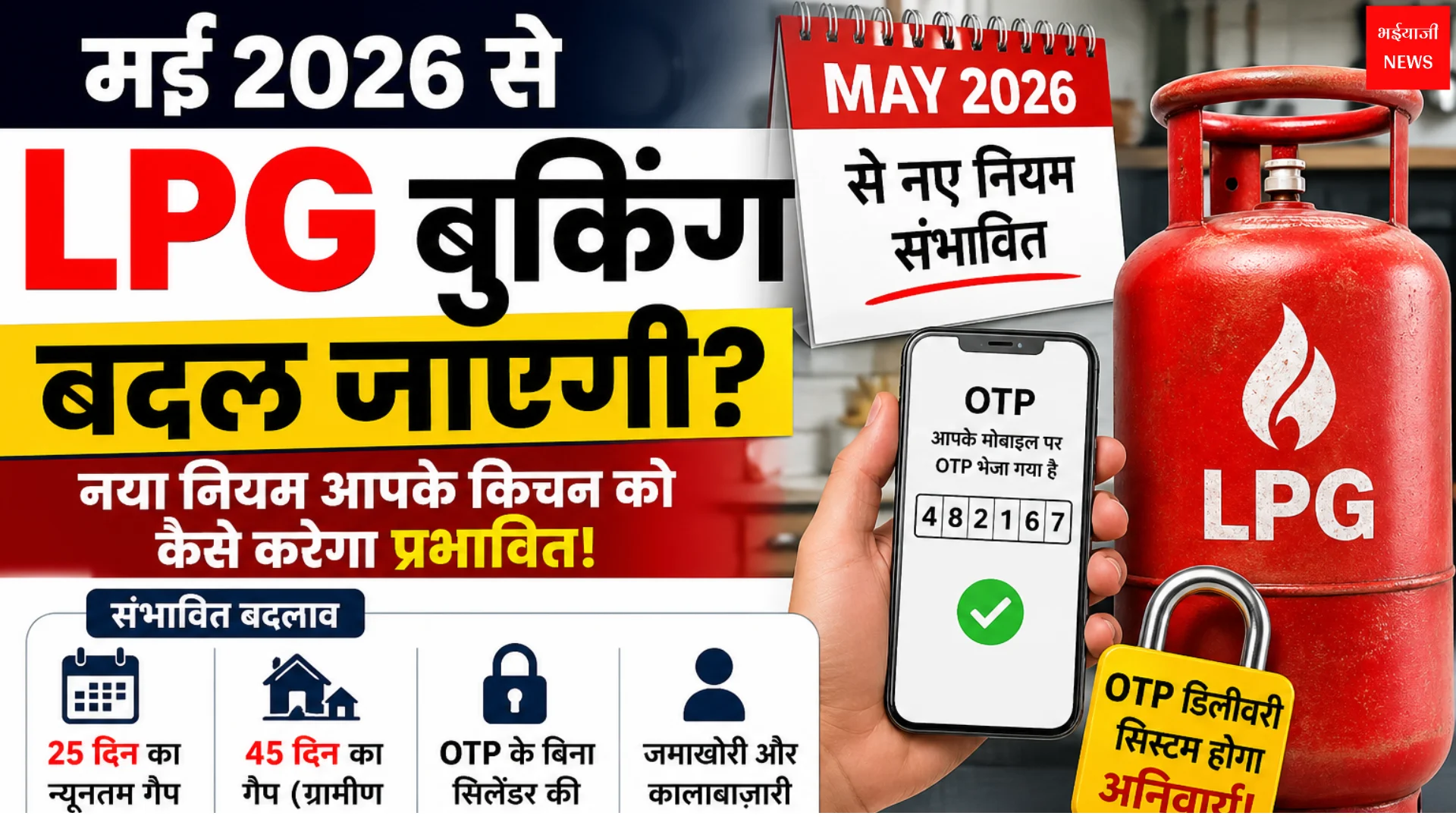 LPG सिलेंडर बुकिंग नियम 2026 | Jharkhand News | Bhaiyajii News