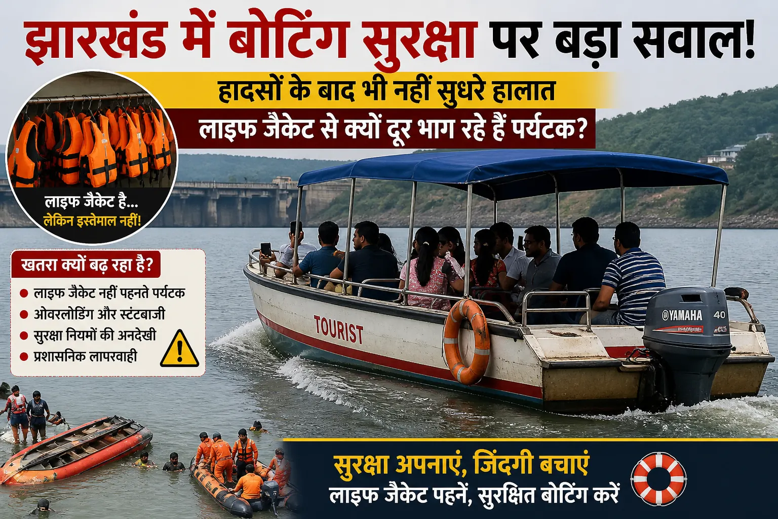 Jharkhand Boating Safety | Jharkhand News | Bhaiyajii News