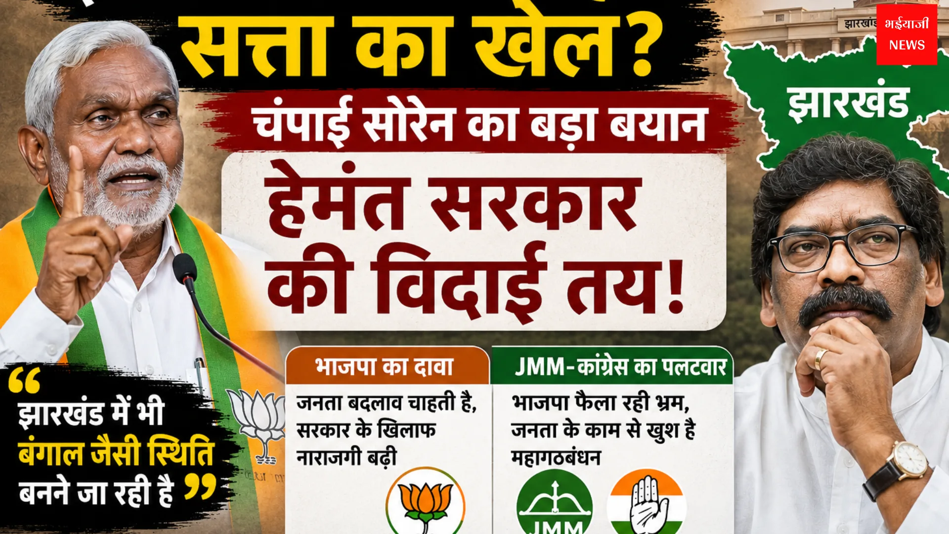 चंपाई सोरेन | Jharkhand News | Bhaiyajii News