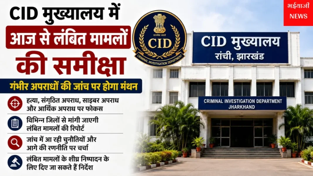CID मुख्यालय में लंबित मामलों की समीक्षा ;| Jharkhand News | Bhaiyajii News |