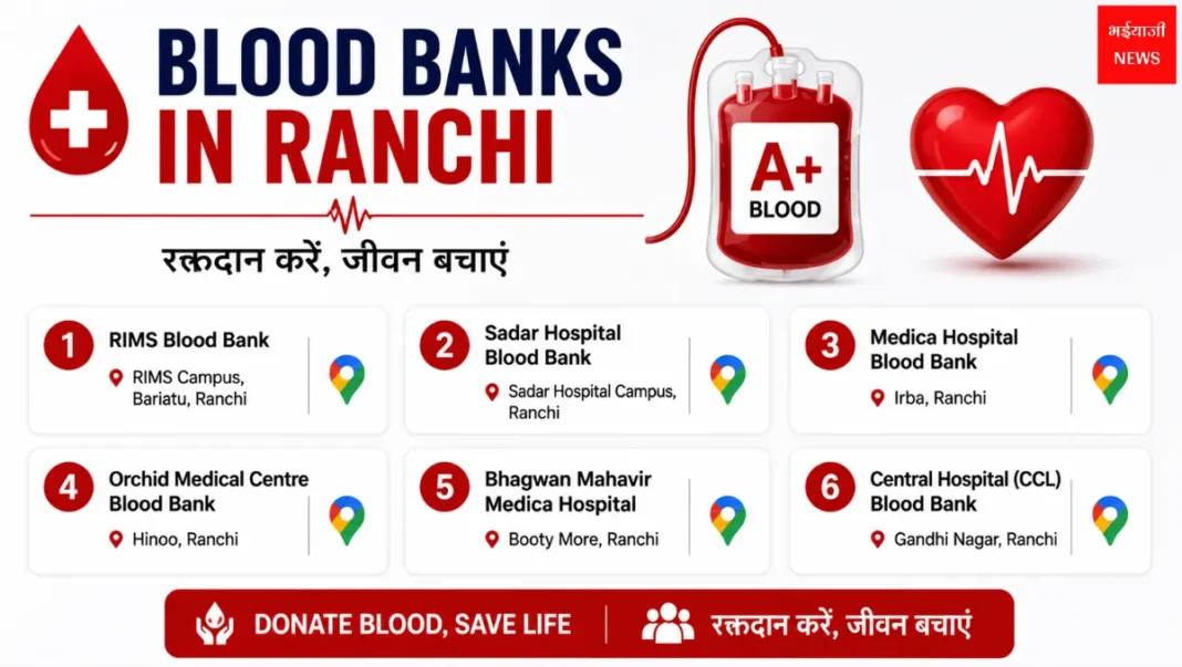 Blood Banks in Ranchi | Jharkhand News | Bhaiyajii News