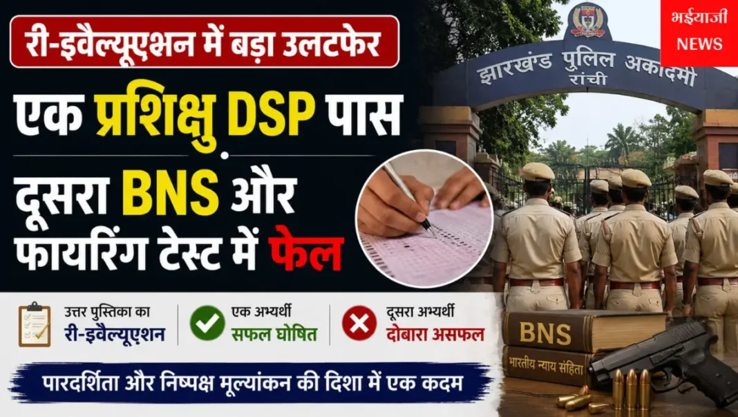 झारखंड प्रशिक्षु डीएसपी री-इवैल्यूएशन : | Jharkhand News | Bhaiyajii News |