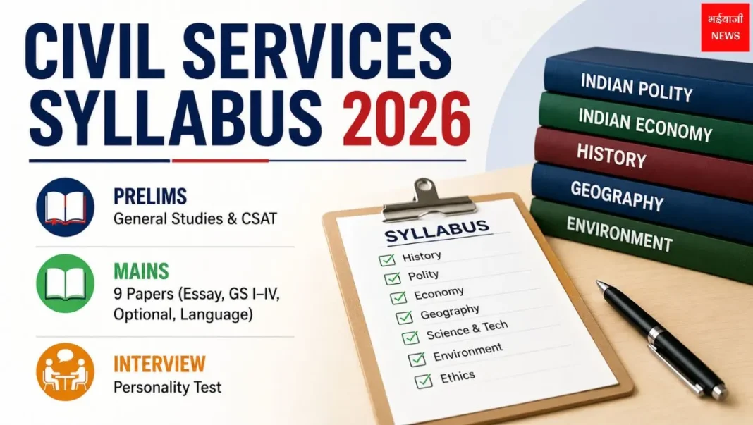Civil Services Syllabus 2026: UPSC सिविल सेवा परीक्षा का पूरा सिलेबस |Jharkhand News | Bhaiyaji News |