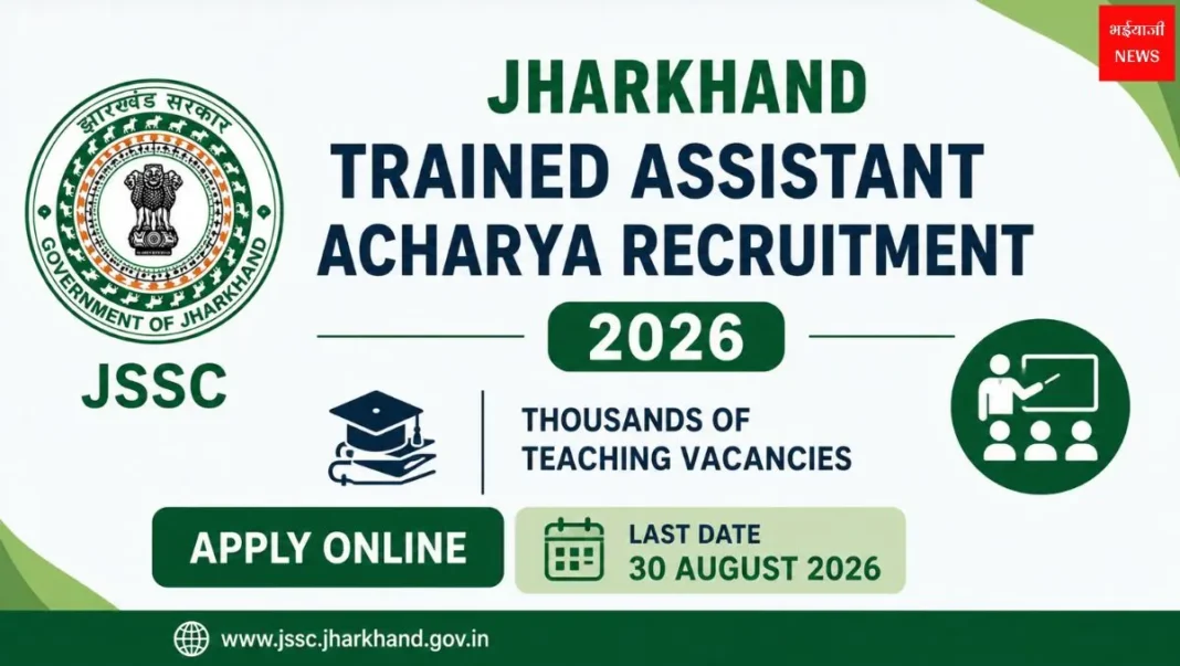 Jharkhand Trained Assistant Acharya Recruitment | Jharkhand News | Bhaiyajii News