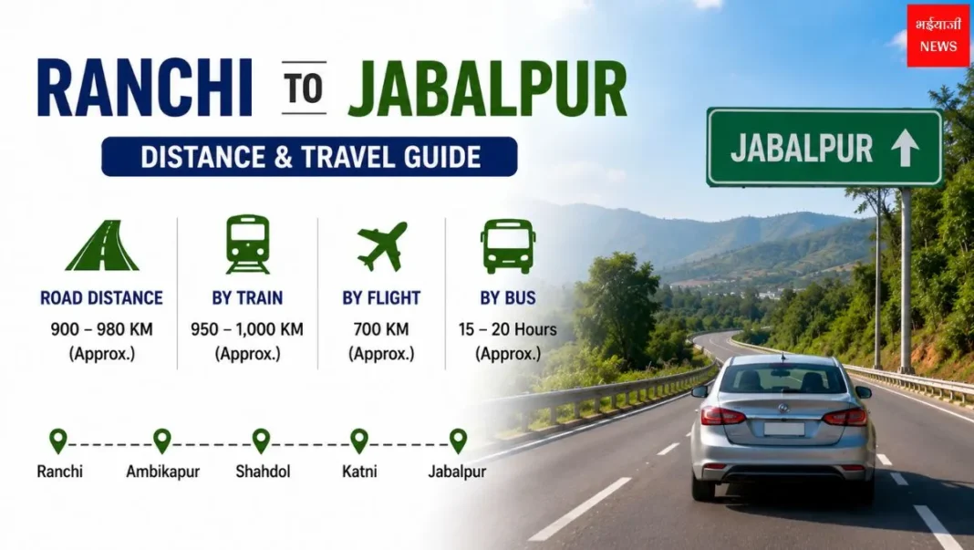 Ranchi to Jabalpur Distance 2026: सड़क, ट्रेन, फ्लाइट और बस से यात्रा की पूरी जानकारी |Jharkhand News | Bhaiyaji News |