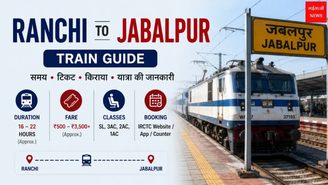 Ranchi to Jabalpur Train 2026: समय, टिकट, किराया और पूरी यात्रा गाइड |Jharkhand News |Bhaiyaji News |