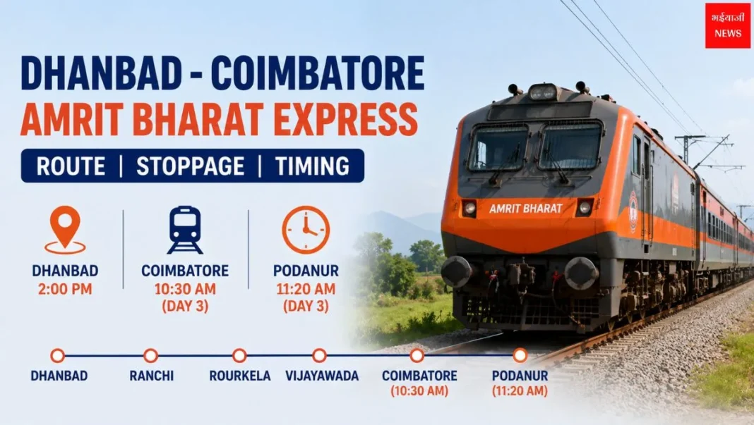 Dhanbad-Coimbatore Amrit Bharat Express | Jharkhand News | Bhaiyajii News