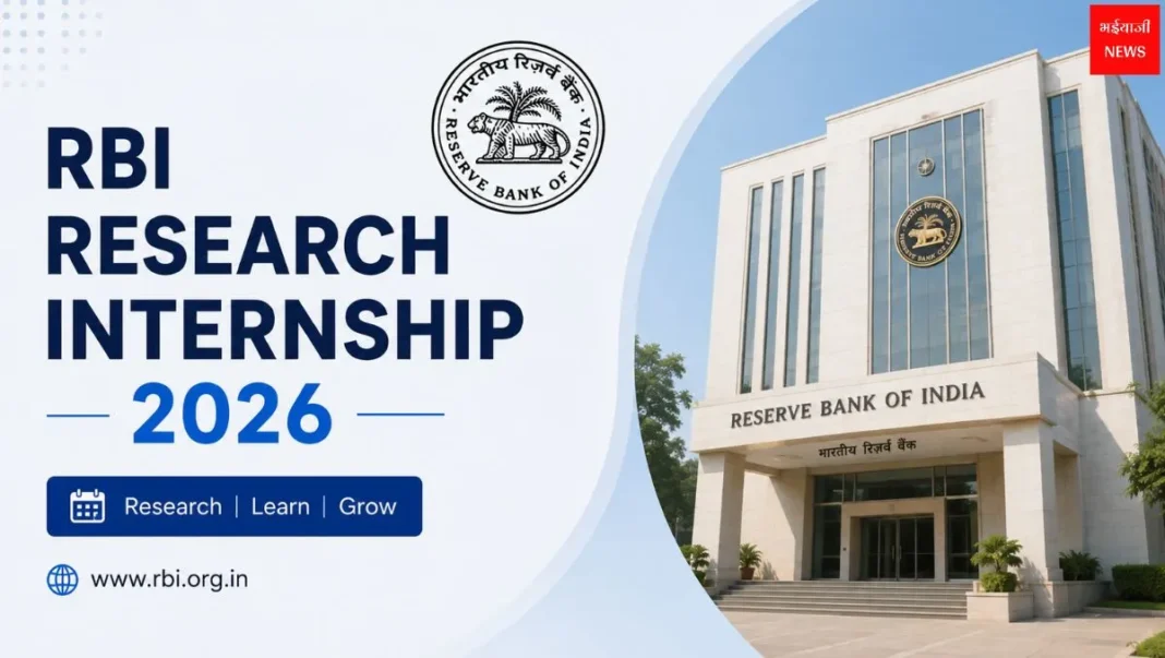 RBI Research Internship | Bhaiyajii News